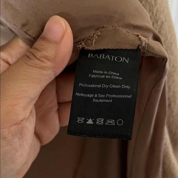 Aritzia Babaton Abraham Women's Tan camel Belted Coat wool - Picture 5 of 9